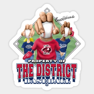 Knucklehead for The District Baseball Sticker